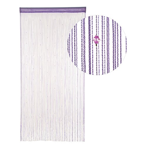 HAB & GUT -DV0129A- Cortina de Hilos para Puerta Violeta, 90 x 190 cm