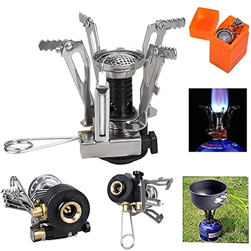 HAHFKJ Kit de Estufa de Camping Placas de Plato portátil Potes de Agua Hervidor de Agua Hand Vice Vice al Aire Libre Camping Cocinando para 2-3 Personas