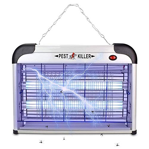 Haolgo - Lámpara antimosquitos, UV LED, antimosquitos, eléctrica para interior y exterior, 20 W, eficaz alcance 20-120 m2, no tóxica