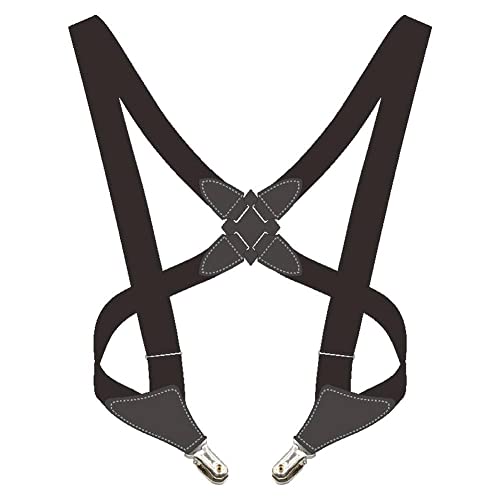 HARR Tirantes en forma de X para hombre Tirantes elásticos ajustables Correas de cinturón con clip Accesorios de ropa para adultos