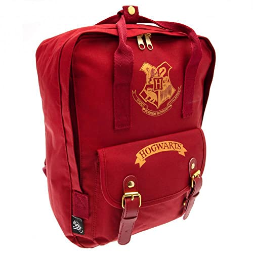 Harry Potter - Mochila infantil Hogwarts - Mochila unisex para niños y niñas, mochila de lona para acampada, espaciosa bolsa para ordenador portátil de vacaciones, Burgundy, Talla única, Casual