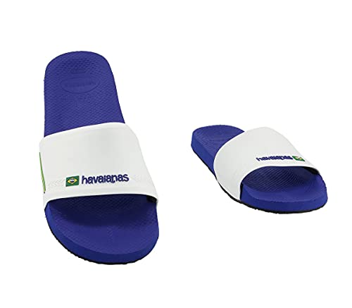 Havaianas Slide Brasil, Slides, para Unisex adulto, Azul Marino / Blanco, 43/44 EU