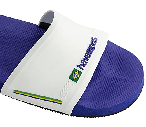 Havaianas Slide Brasil, Slides, para Unisex adulto, Azul Marino / Blanco, 43/44 EU