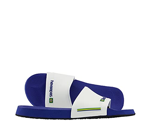 Havaianas Slide Brasil, Slides, para Unisex adulto, Azul Marino / Blanco, 43/44 EU