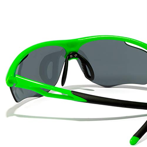 HAWKERS · Gafas de sol deportivas TRAINING para hombre y mujer · LIME · CHROME