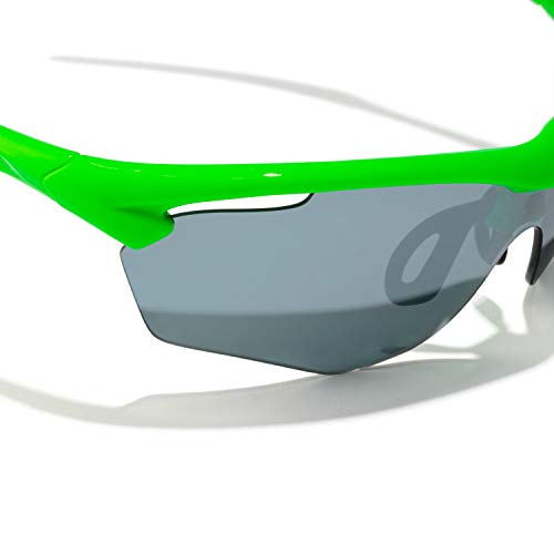 HAWKERS · Gafas de sol deportivas TRAINING para hombre y mujer · LIME · CHROME