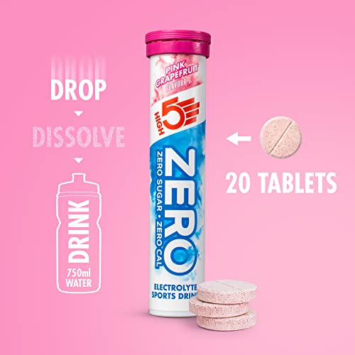 High5 High5 Zero Bebida Isotónica De Hidratación Electrolítica Con Vitamina C - Pomelo Rojo - 20 Tablet Tubes 320 g