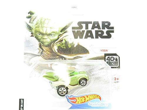 Hot Wheels Star Wars - Carros de personajes de Yoda GJH91 - Tarjeta larga (escala 1/64, sellado nuevo)