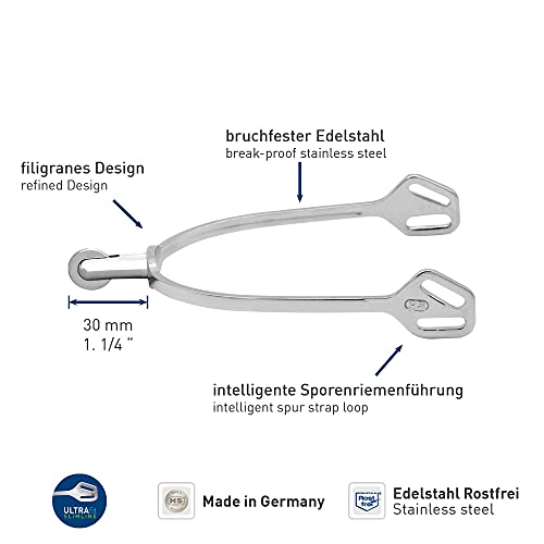 HS Sprenger Spurs HS Ultra Fit Slimline Smooth Rowel in Size: 25 mm. - Multi - 25 Mm