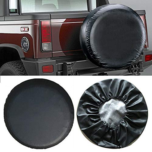 HugeAuto Cubiertas de Rueda de Repuesto, Cubierta Protectora de Cuero Universal Impermeable para Neumáticos para Remolques, Autocaravanas, Furgonetas, Autocaravanas, Diámetro 66-68 cm