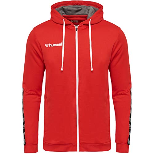 hummel HmlAUTHENTIC Poly Zip Hoodie - Sudadera de poliéster con Capucha y Cremallera, para Hombre