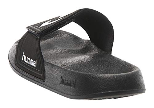 hummel Unisex-Erwachsene Larsen Slipper Velcro Dusch & Badeschuhe, Schwarz (Black), 46 EU