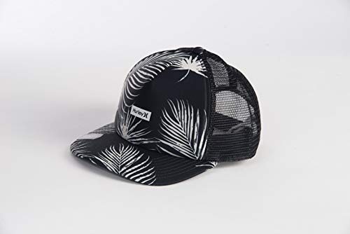 Hurley W OAO Small Box Trucker Hat Gorra, Mujer, Black Palm, 1SIZE