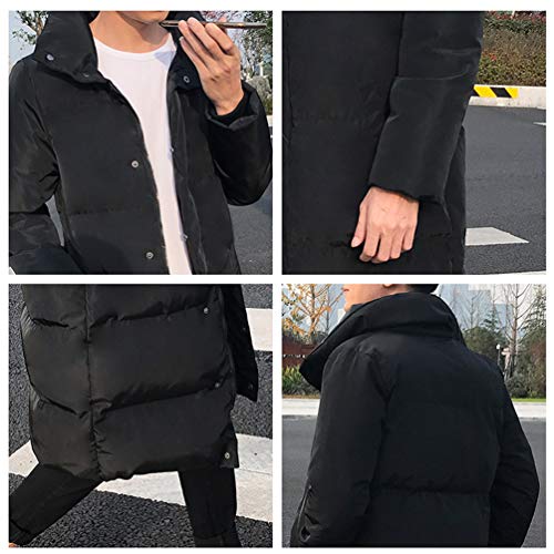 IFIKK Chaqueta de Plumón para Hombre Largo Abajo Chaqueta Chaquetas para Hombre Invierno Acolchada Cazadora Plumas Abrigo Parka Chaqueta de Plumón con Cuello Alto Abrigo Acolchado Cálido