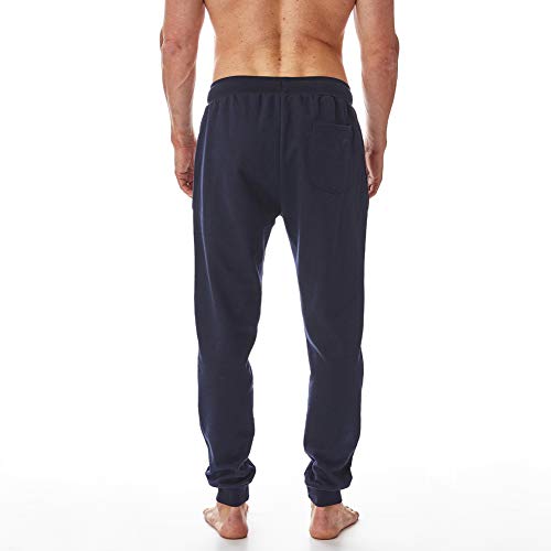 IMPNT206 para hombre de la montaña del hierro regenerado YarnEco amistoso contra Pil flexible cómodo Jog Sweat Pant para pantalones, Azul marino, 3X-Large