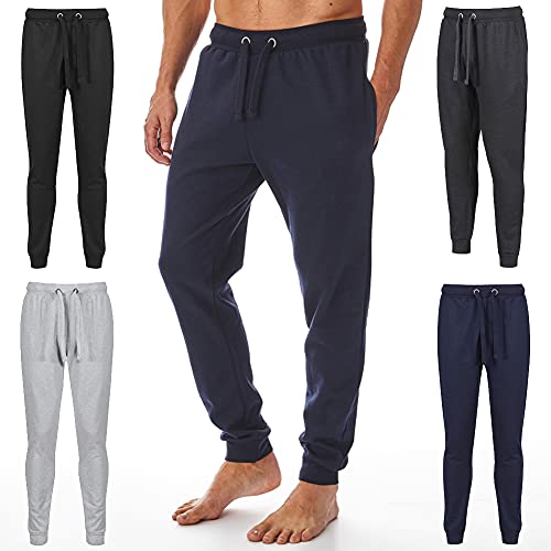 IMPNT206 para hombre de la montaña del hierro regenerado YarnEco amistoso contra Pil flexible cómodo Jog Sweat Pant para pantalones, Azul marino, 3X-Large