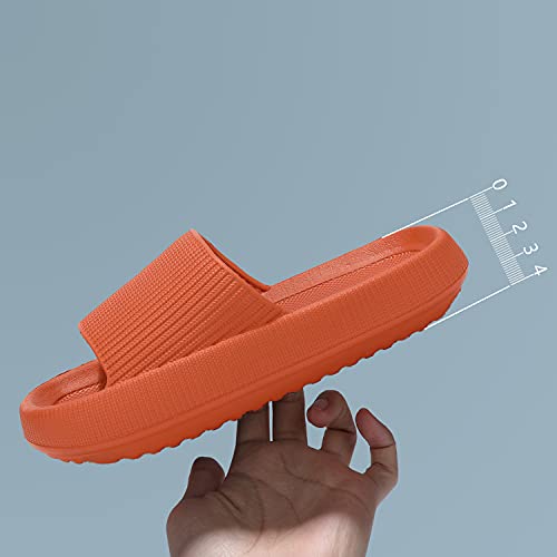 incarpo Unisex Chanclas y Sandalias de Piscina Para Mujer Zapatillas Casa Hombre Verano Pantuflas de baño,Naranja,38/39