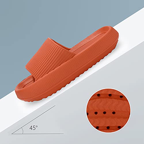 incarpo Unisex Chanclas y Sandalias de Piscina Para Mujer Zapatillas Casa Hombre Verano Pantuflas de baño,Naranja,38/39