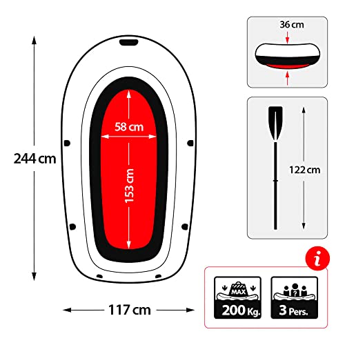 INTEX 58358NP - Barca hinchable explorer pro300 remos+hinchador 244x117x36cm