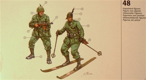 Italeri 6059 1:72 WW2 Infantería de Montaña Italiana Alpini-modelismo, Modelo de Suelo, Hobby, Pegado, Kit de plástico, detallado, Color Silver