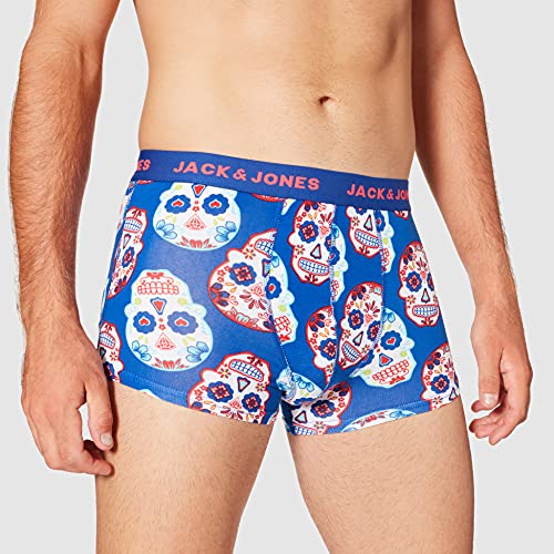 Jack & Jones JACCOLORFULL Skull Trunks 5 Pack Bóxer, Black/Surf The Web, L para Hombre