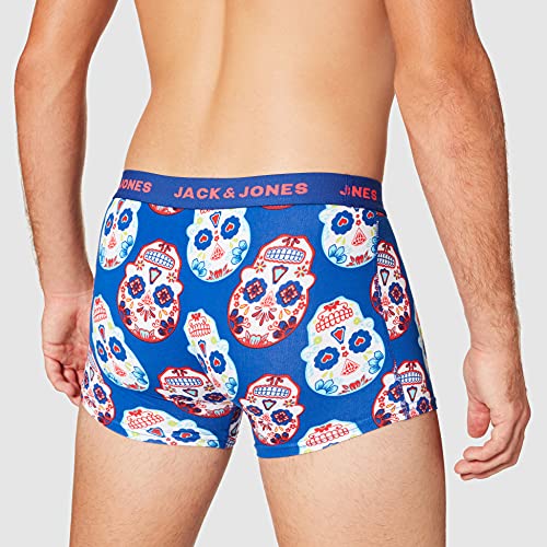 Jack & Jones JACCOLORFULL Skull Trunks 5 Pack Bóxer, Black/Surf The Web, L para Hombre