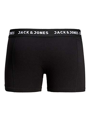 JACK & JONES Jachuey Trunks 7 Pack Bóxer, Negro (Black Detail: Blacak/Black/Black/Black/Black/Black), Large (Pack de 7) para Hombre