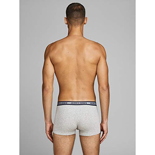 JACK & JONES Jacoliver Trunks 5 Pack Bóxer, Melange Gris Oscuro, L para Hombre