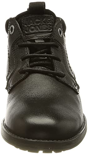 JACK & JONES JFWSTARKE Leather Boot, Bota Moderna Hombre, Antracita, 45 EU