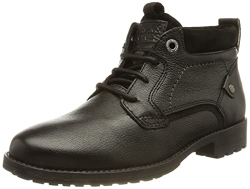 JACK & JONES JFWSTARKE Leather Boot, Bota Moderna Hombre, Antracita, 45 EU