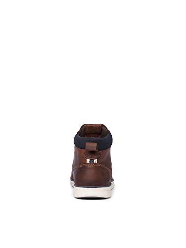 JACK & JONES JFWTUBAR Leather STS, Chukka Boots Hombre, Marrón(Brandy Brown Brandy Brown), 43 EU