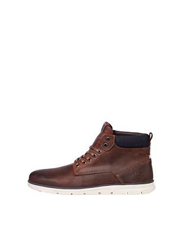 JACK & JONES JFWTUBAR Leather STS, Chukka Boots Hombre, Marrón(Brandy Brown Brandy Brown), 43 EU