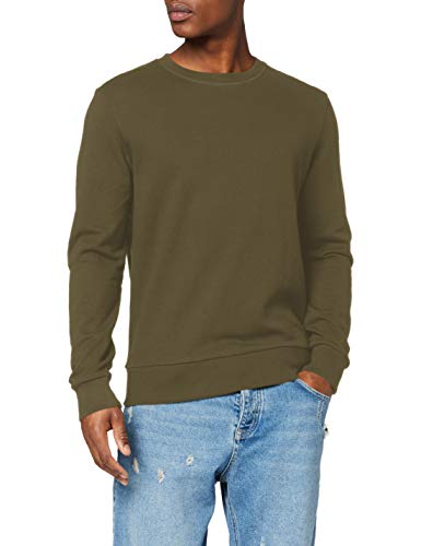 JACK & JONES Jjeholmen Sweat Crew Neck Noos, Suéter para Hombre, Verde (Olive Night), Medium