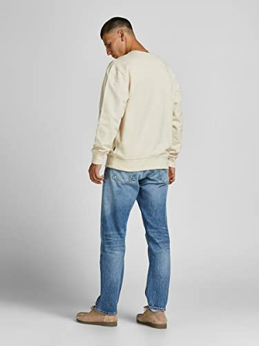 Jack & Jones Jprbludan Sweat Crew Neck Sn-Sudadera con Cuello Redondo Capucha, Whisper White, S para Hombre