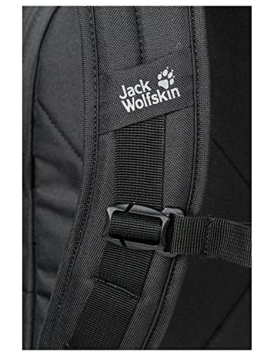 Jack Wolfskin Berkeley mochila Negro - Mochila para portátiles y netbooks (Negro, Ciudad, Monótono, 600 D, Unisex, Bolsillo frontal, Bolsillo lateral)