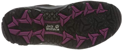 Jack Wolfskin Vojo 3 Texapore Low W, Zapatos al Aire Libre Mujer, Dark Steel/Purple, 35.5 EU