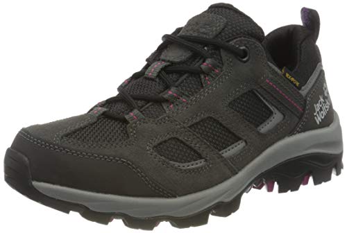 Jack Wolfskin Vojo 3 Texapore Low W, Zapatos al Aire Libre Mujer, Dark Steel/Purple, 35.5 EU