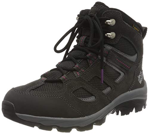 Jack Wolfskin Vojo 3 Texapore Mid W, Zapatos al Aire Libre Mujer, Dark Steel/Purple, 38 EU