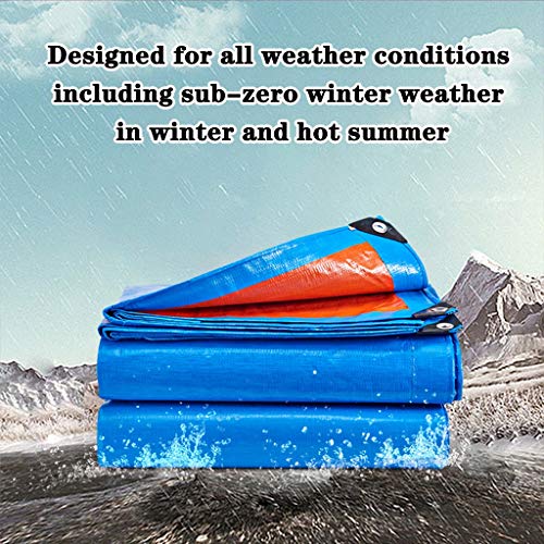 JDKC Lona Funda Impermeable 3 X 4m Lona Reforzada Resistente Al Agua Resistente Funda Hecha de Malla de Refuerzo de 175g/㎡ Tarp (Size : 10X10M)