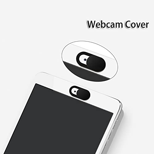 JeoPoom Cubierta Webcam[6 Pcs], Webcam Cover Slider, Webcam Cover Deslizantes UltraFinas, Anti-Hacker, para Ordenadores, PC, Portátiles, Tablets y Móviles(Negro)