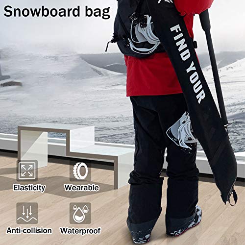 JFF Funda De Snowboard Funda Funda De Snowboard para Almacenamiento De Viaje Maleta De Protección De Transporte Bolsa De Neopreno para Snowboard,160