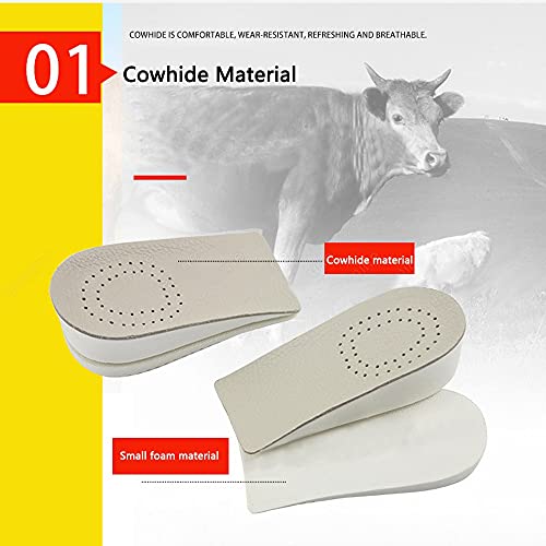 JJSPP Invisible Half Plantillas para las mujeres Zapatos Insertar almohadillas de talón Shoe Levantamiento de zapatillas Aumento de altura Aumento de la plantilla Pie de cuidado del talón Cojín de coj