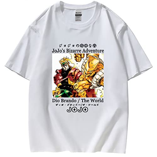 JoJo's Bizarre Adventure Camiseta Joseph Joestar DIO Brando Camisetas Estampadas Manga Corta Cuello Redondo Verano Camisetas Casuales Blusa Tops para Unisex