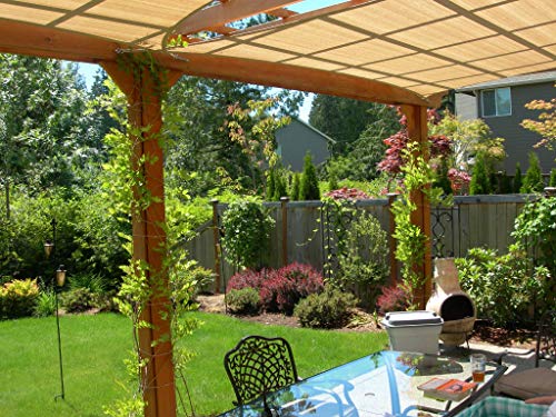 JOYARDS Toldo Vela de Sombra Rectangular 2x3 Metros Transpirable Color Arena | Se instala fácil en Fachada Exterior, Terraza, Jardín, Pérgola, Patio o Balcón | Toldo Completo: Manual y Cuerdas 1,5m x4