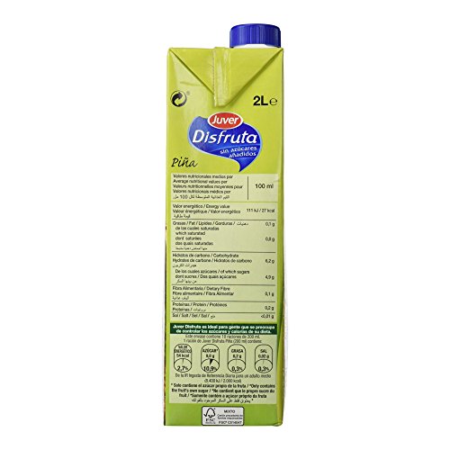 Juver Disfruta Bebida Refrescante con Zumo de Piña, 2L