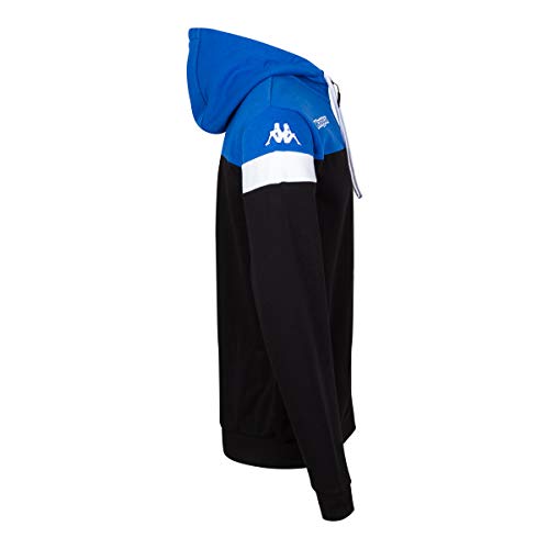 Kappa Acciozi Sudadera Capucha, Hombre, Negro/Azul, M