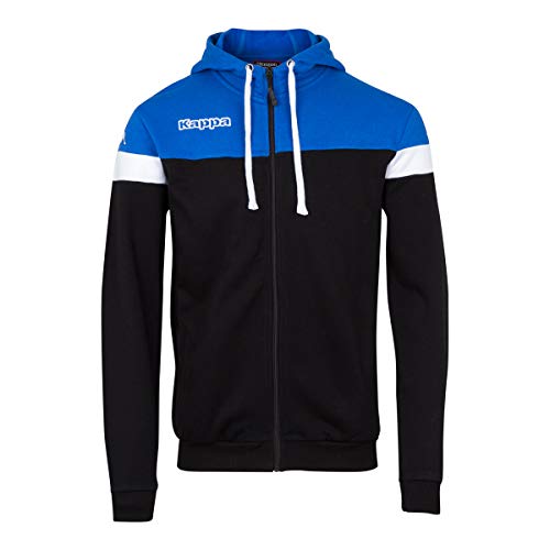 Kappa Acciozi Sudadera Capucha, Hombre, Negro/Azul, M