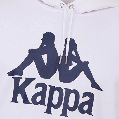 Kappa Taino – Sudadera con Capucha para Hombre, Estilo Retro, Talla S-XXL, Hombre, 705322, Blanco (001 White), Extra-Large