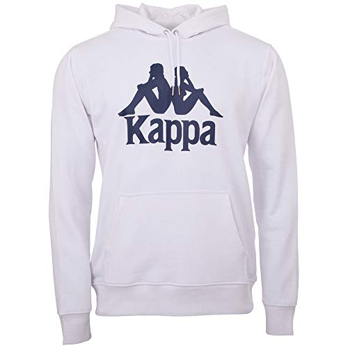 Kappa Taino – Sudadera con Capucha para Hombre, Estilo Retro, Talla S-XXL, Hombre, 705322, Blanco (001 White), Extra-Large