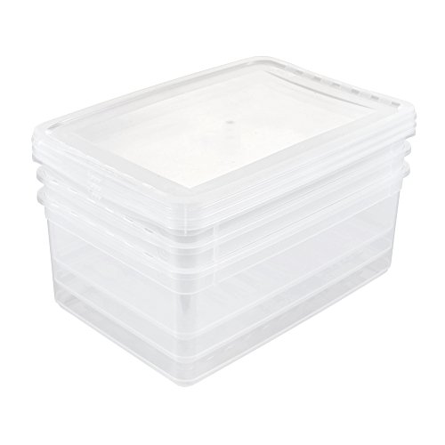 keeeper BEA Set Cajas de almacenaje 3x11 L, Plástico, Natural Transparente, 39 x 26.5 x 14 cm, PP